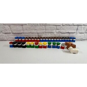 Lego Duplo Lot Of 37 People And Animals Vintage